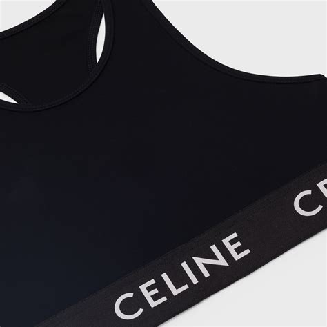 celine technical jersey bra top black|Celine Technical Jersey Bra Black .